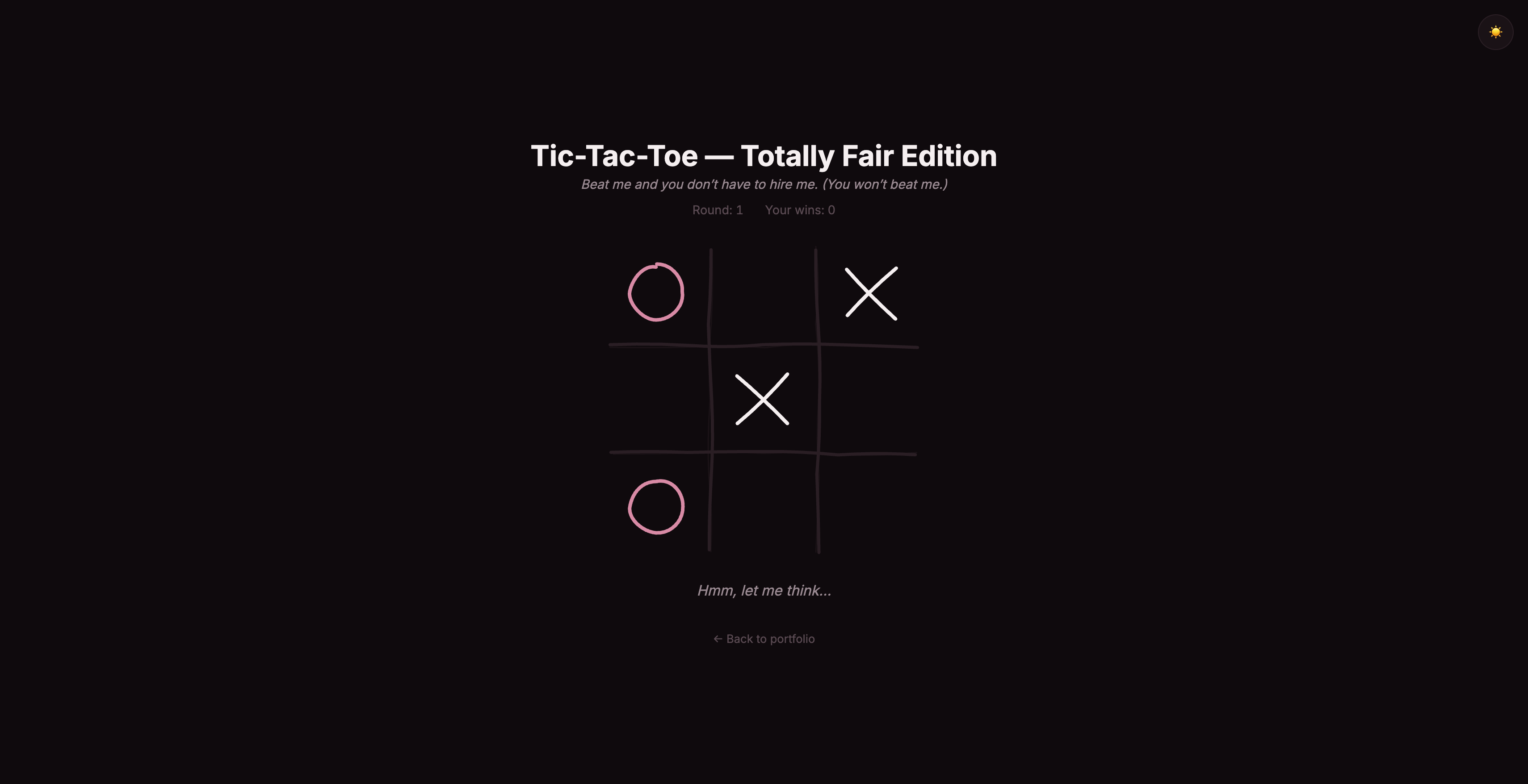 Tic-Tac-Toe: Totally Fair Edition
